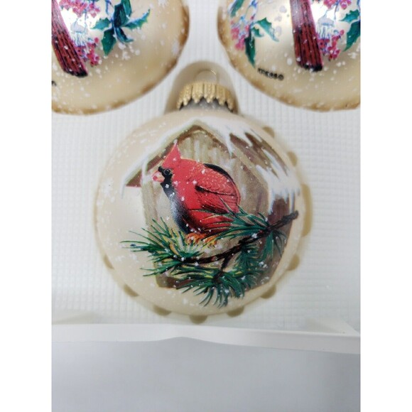 Krebs Christmas Ornaments Cardinals Woodland Accent Collection VTG Excellent - Picture 13 of 16